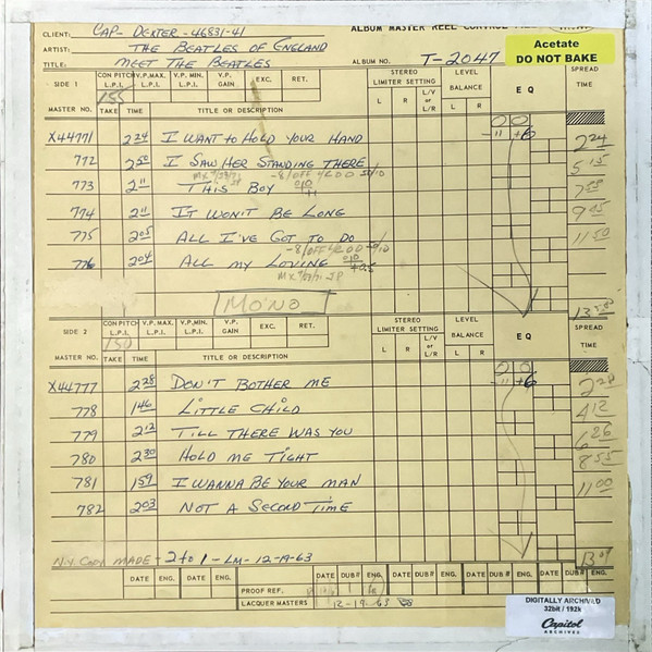 Виниловая пластинка The Beatles – Meet The Beatles! LP - рис.2