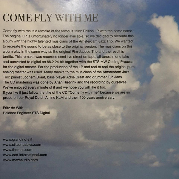 Виниловая пластинка Amsterdam Jazz Trio – Come Fly With Me LP - рис.4