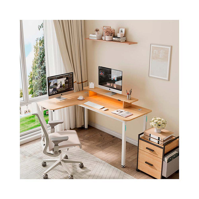 Компьютерный стол EUREKA L60L-MW Maple - рис.2