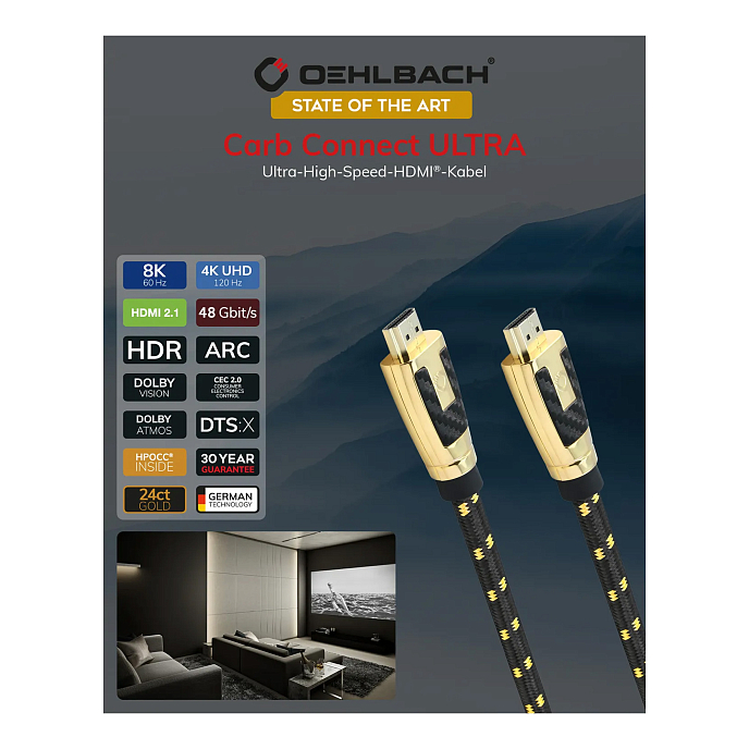 Кабель Oehlbach STATE OF THE ART XXL Carb Connect Ultra 5m - рис.2