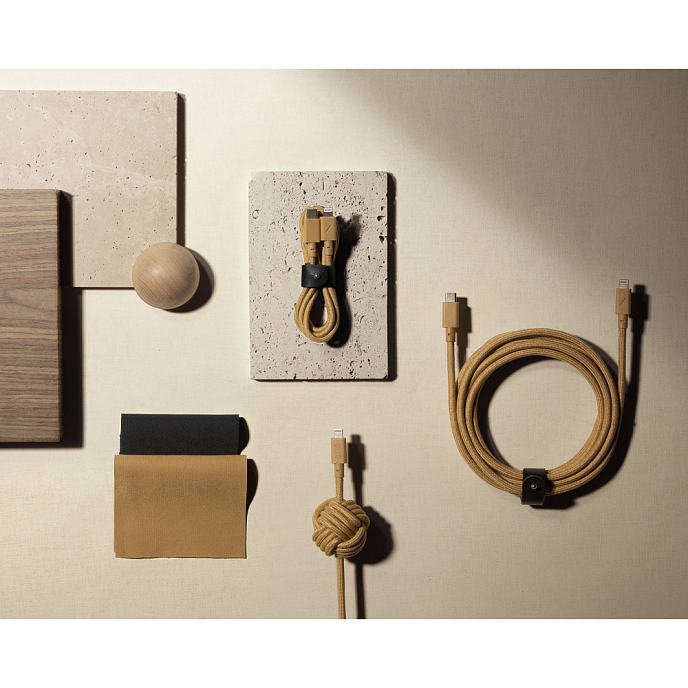 Кабель Native Union Belt Cable USB-C - Lightning Kraft 3m - рис.2