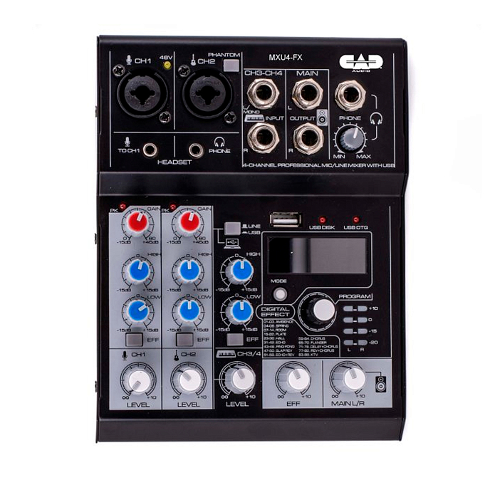 Микшерный пульт CAD MXU4-FX Black - рис.0
