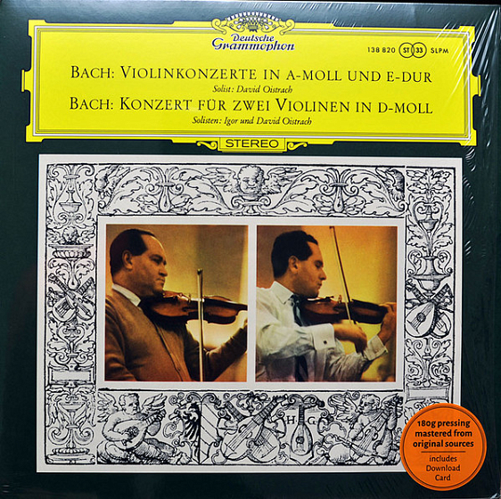 Пластинка Bach; David Oistrach; Igor Oistrach - Violinkonzerte In A-moll Und E-Dur Konzert F?r Zwei Violinen In D-Moll - рис.0