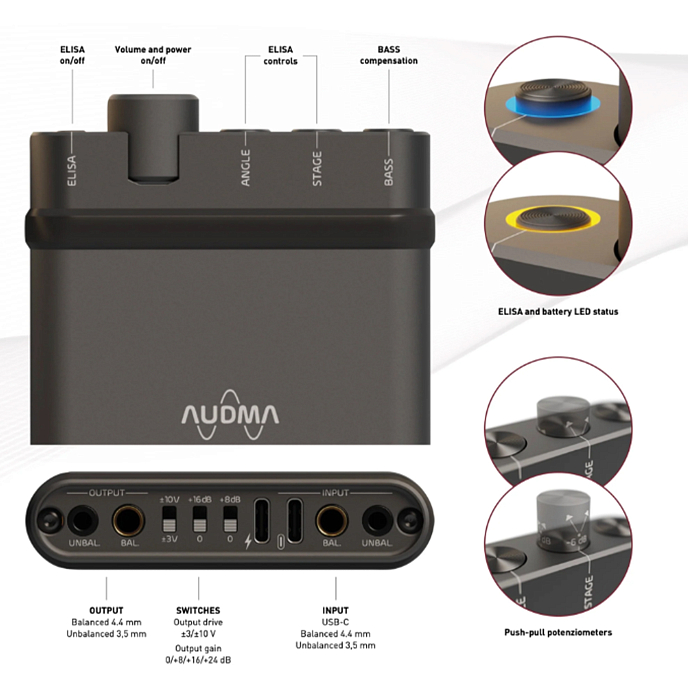 Усилитель для наушников Audma Brioso PHPA1 Black - рис.7