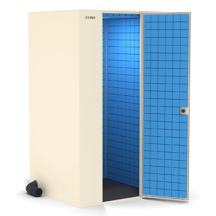 Акустическая кабина IzoBox Pro without window Beige Blue - рис.0
