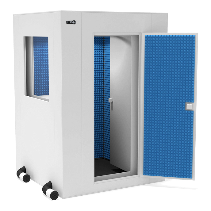 Акустическая кабина IzoCab Extra+ with window White Blue - рис.0