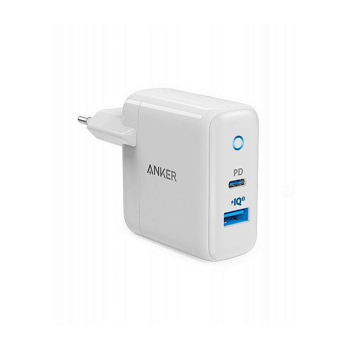 Сетевое зарядное устройство Anker PowerPort PD+2 20Wc+15W White - рис.0