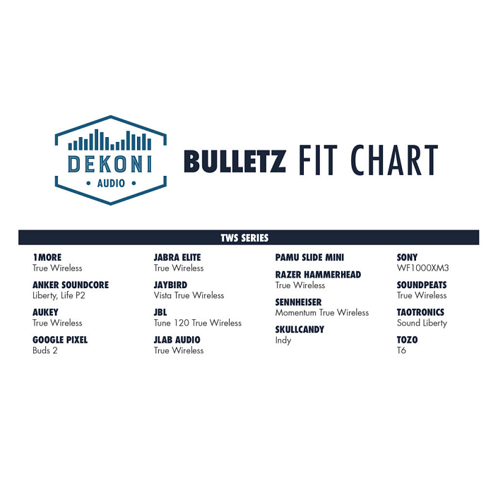 Амбушюры Dekoni Audio Bulletz for TWS 4.9mm 1 Pair Large - рис.1
