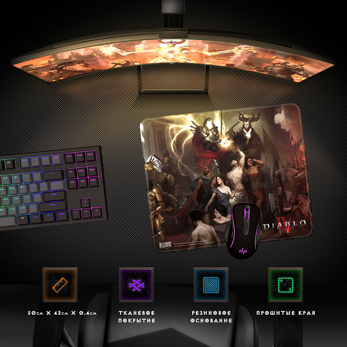 Коврик для мыши Blizzard Diablo IV Inarius and Lilith L - рис.3