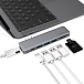 Адаптер Deppa USB-C adapter for Macbook, 7in1 Silver - рис.2