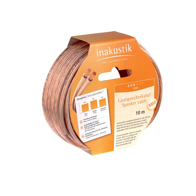 Кабель Inakustik Star LS-Reels, 2 x 2.5 mm2, 10 m - рис.1