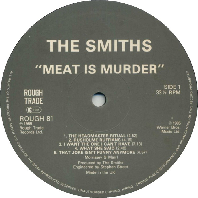 Виниловая пластинка THE SMITHS MEAT IS MURDER - рис.1