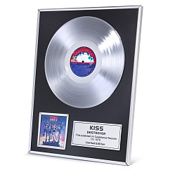 Сувенир VinylLab Платиновый диск в рамке Kiss