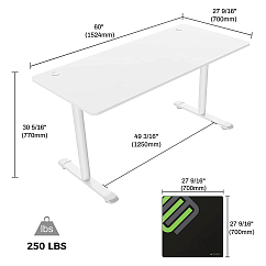 Компьютерный стол EUREKA IOD 60 White