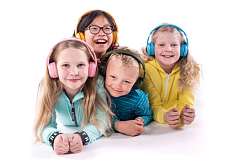 Беспроводные наушники Onanoff Buddyphones Cosmos Plus cool blue детские bluetooth-наушники с микрофоном (SN OCMPHDGCH47/21)_Уценка