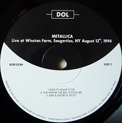 Пластинка Metallica - Live at Winston Farm, Saugerties, NY August 13th, 1994