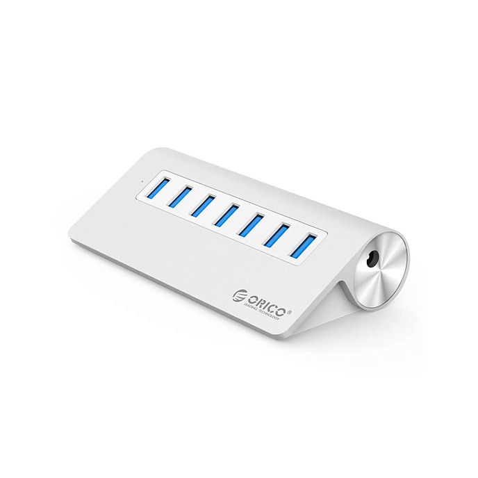 USB HUB Orico M3H7 Silver - рис.1