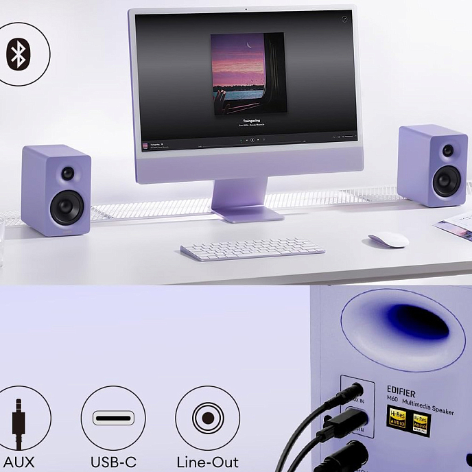 Полочная акустика Edifier M60 Purple - рис.8