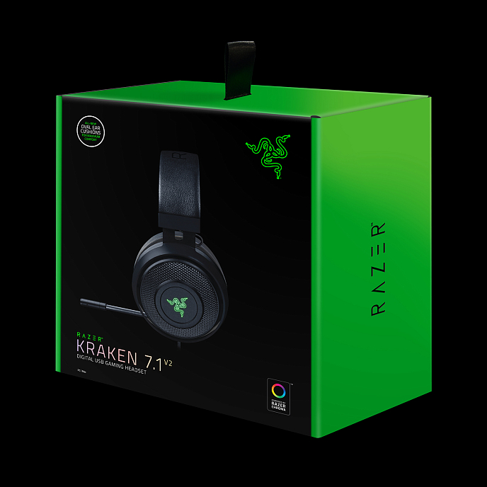 Игровая гарнитура Razer Kraken 7.1 V2 Oval (PC/PS4) USB Black - рис.6