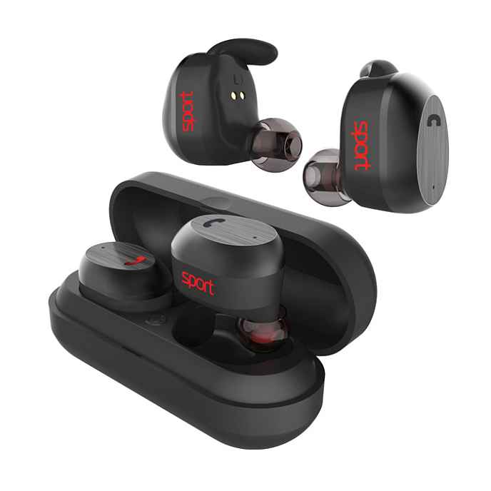 Беспроводные наушники Elari NanoPods Sport Black - рис.0