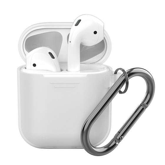 Чехол для наушников Deppa Case for AirPods carbine Transparent - рис.0