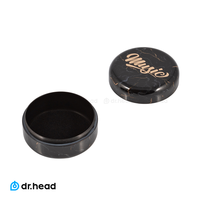 Чехол для наушников Dr.Head Black&Gold Round IEM Case - рис.2