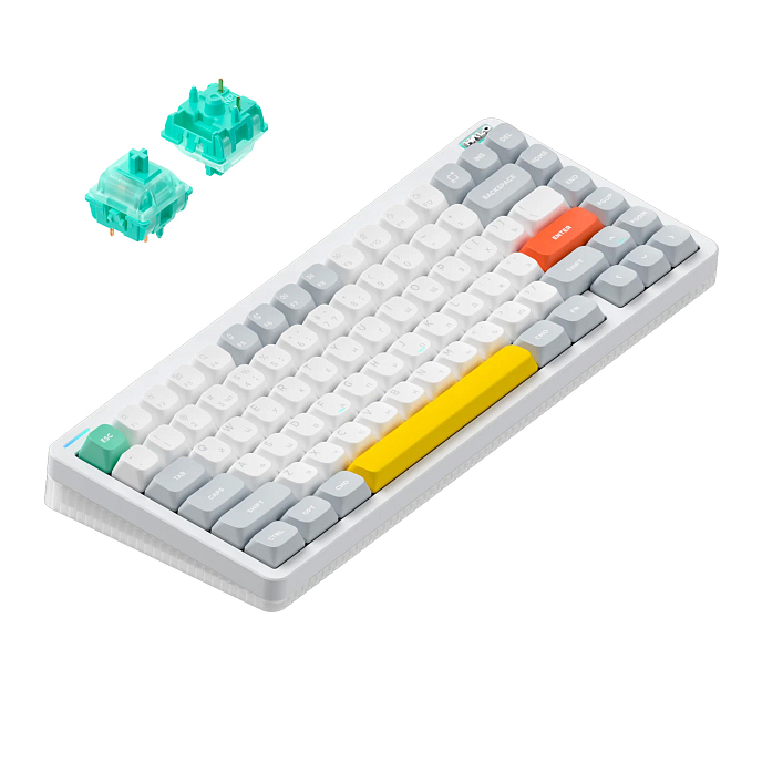 Клавиатура NuPhy Halo75 V2 QMK RGB HotSwap Mint Switch Ionic White - рис.0