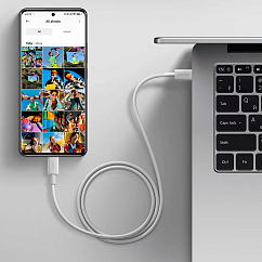 Кабель Xiaomi 6A Braided USB-C - USB-C Cable 2m White