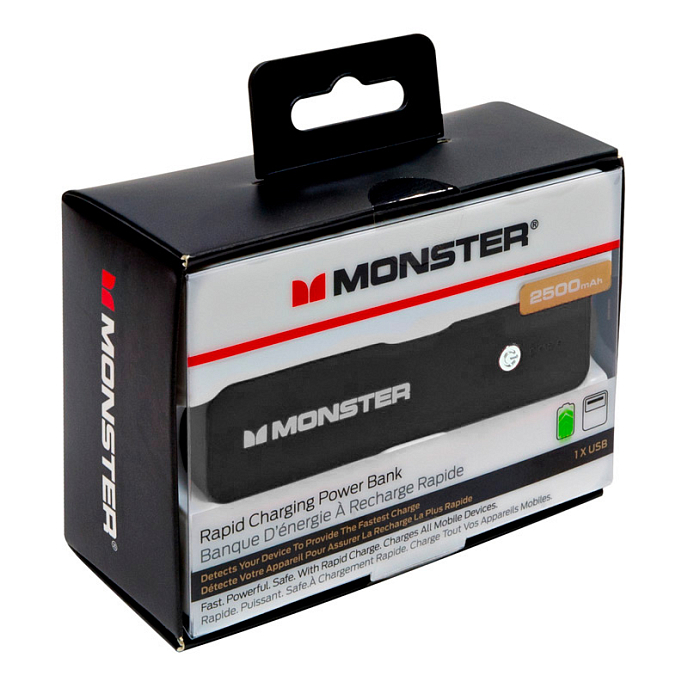 Внешний аккумулятор Monster Power Bank 2500mAh black - рис.5