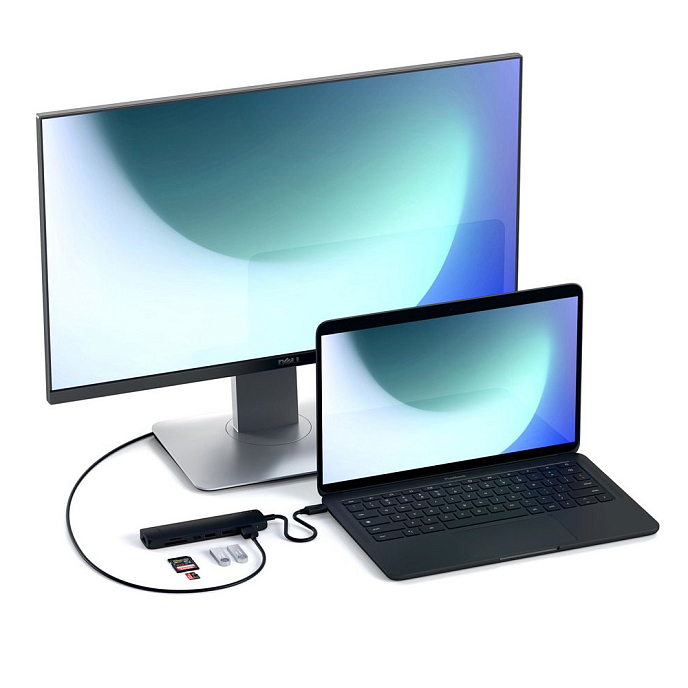 USB HUB Satechi Type-C Slim Multiport with Ethernet Adapter Black - рис.5