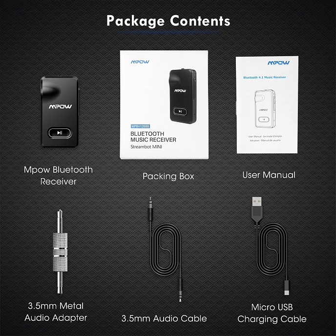 Bluetooth-ресивер Mpow Streambot Mini MPBH129BB Black - рис.2