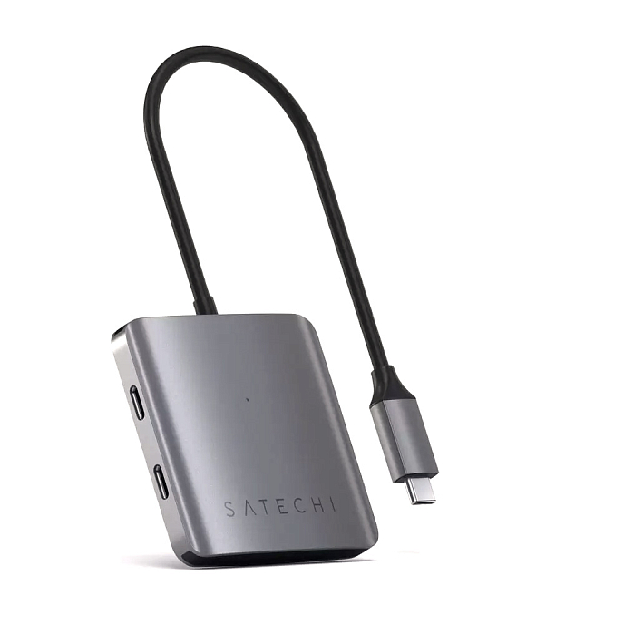 USB HUB Satechi Aluminum 4 Port USB-C Hub Space Grey - рис.1