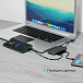 USB HUB Lyambda Slim Aluminum LC129 Type-C 5 in 1 Grey - рис.4