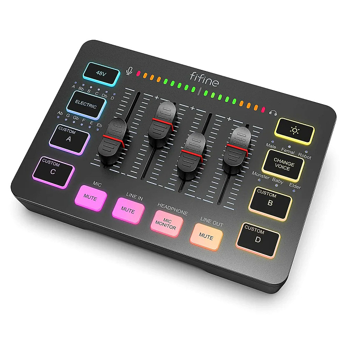 Микшерный пульт Fifine SC3 mixer Black - рис.0