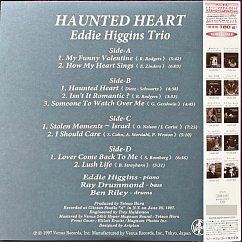 Виниловая пластинка Eddie Higgins Trio - Haunted Heart (Audiophile, Hyper Magnum Sound) - 2LP