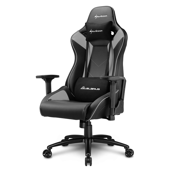 Компьютерное кресло Sharkoon Elbrus 3 Grey Black - рис.0