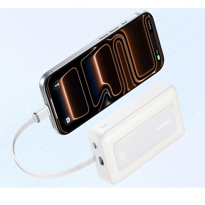 Внешний аккумулятор Anker Zolo Power Bank 20K 30W White - рис.1