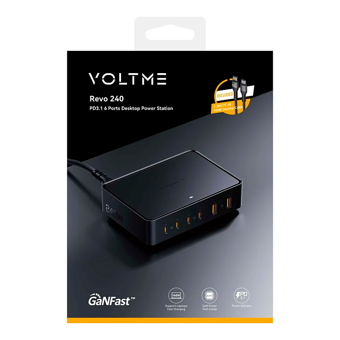 Сетевое зарядное устройство VOLTME Revo 240 Desktop Charger Black - рис.2