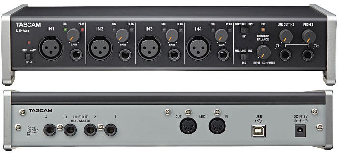 Аудиоинтерфейс TASCAM US-4x4 USB - рис.3