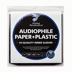 Конверт для пластинок внутренний Analog Renaissance Audiophile Paper+Plastic 10 Black 