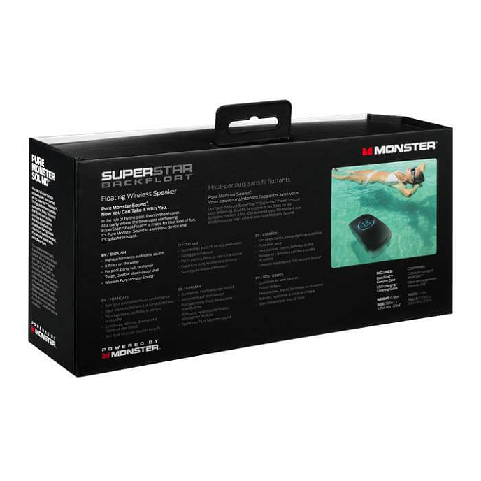Портативная колонка MONSTER SUPERSTAR BACKFLOAT BT WATERPROOF FLOATING (NEON BLUE) - рис.5