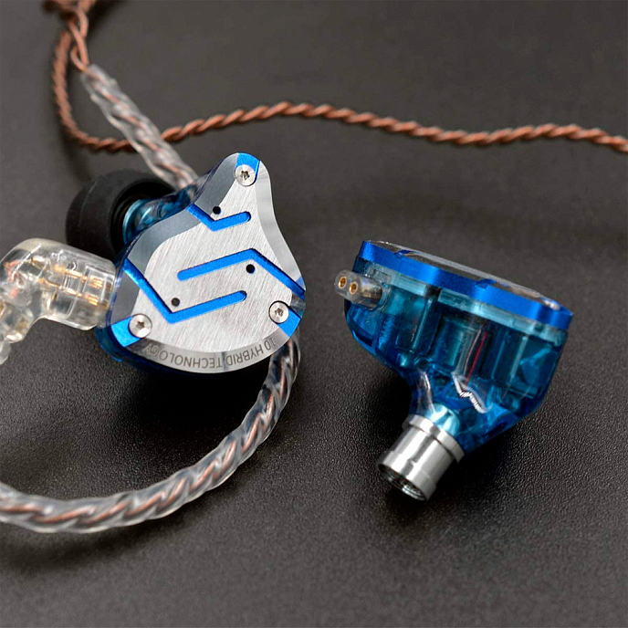 Наушники внутриканальные KZ ZS10 Pro Glare Blue without mic - рис.5