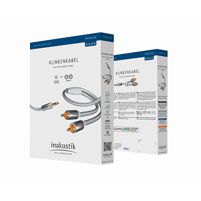 Кабель Inakustik Premium MP3, 3.5 мм <> 2RCA, 5 м - рис.1