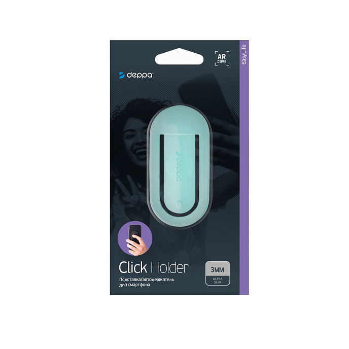 Держатель для телефона Deppa Click Holder Teal - рис.2