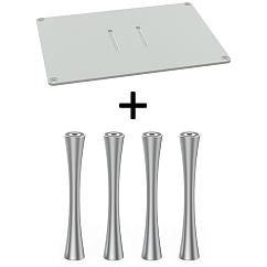 Стойка для Hi-Fi ddHiFi HS400 + SR120 x 4 Warm Gray/Silver