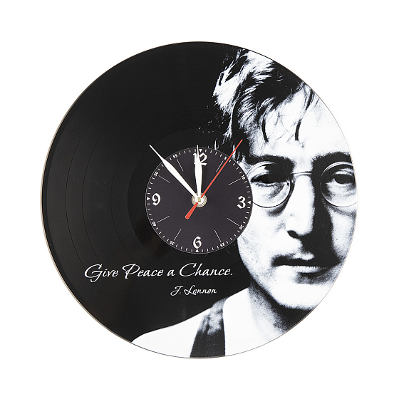Часы VinylLab Часы с портретом на виниле John Lennon - рис.0