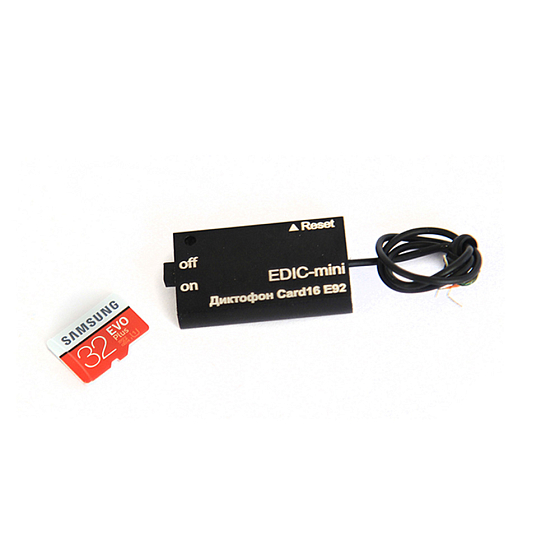 Диктофон EDIC-mini Card16 E92 Black - рис.0