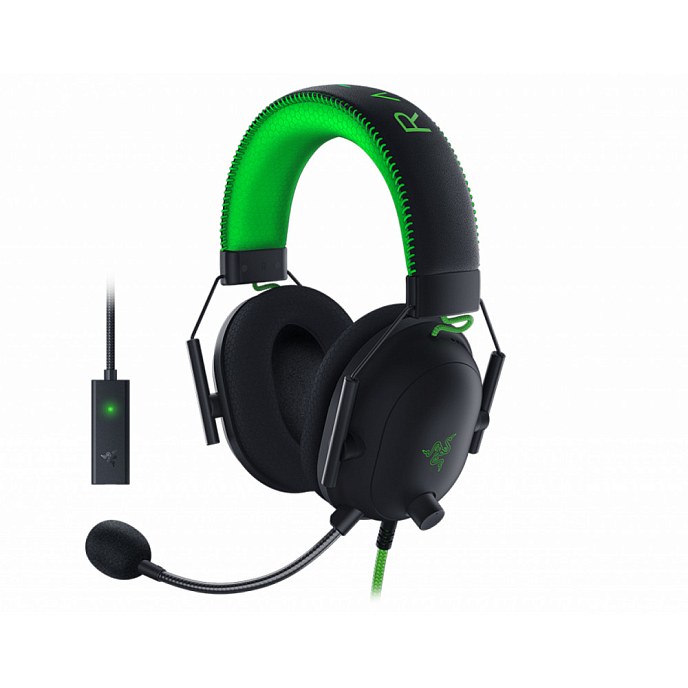 Игровая гарнитура Razer Blackshark V2 Special Edition + USB Mic Enhancer Green/Black - рис.0