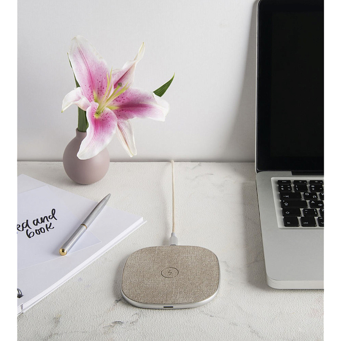 Беспроводная зарядка uBear Stream Wireless Charger Beige - рис.2
