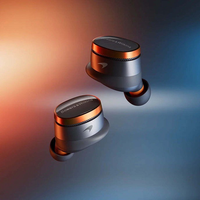 Беспроводные наушники Bowers & Wilkins Pi8 McLaren Edition Galvanic Grey/Papaya Orange - рис.6